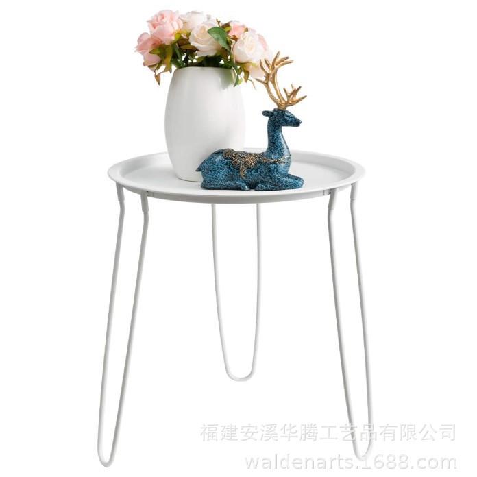 北欧休闲茶几沙发边创意迷你三角小圆桌