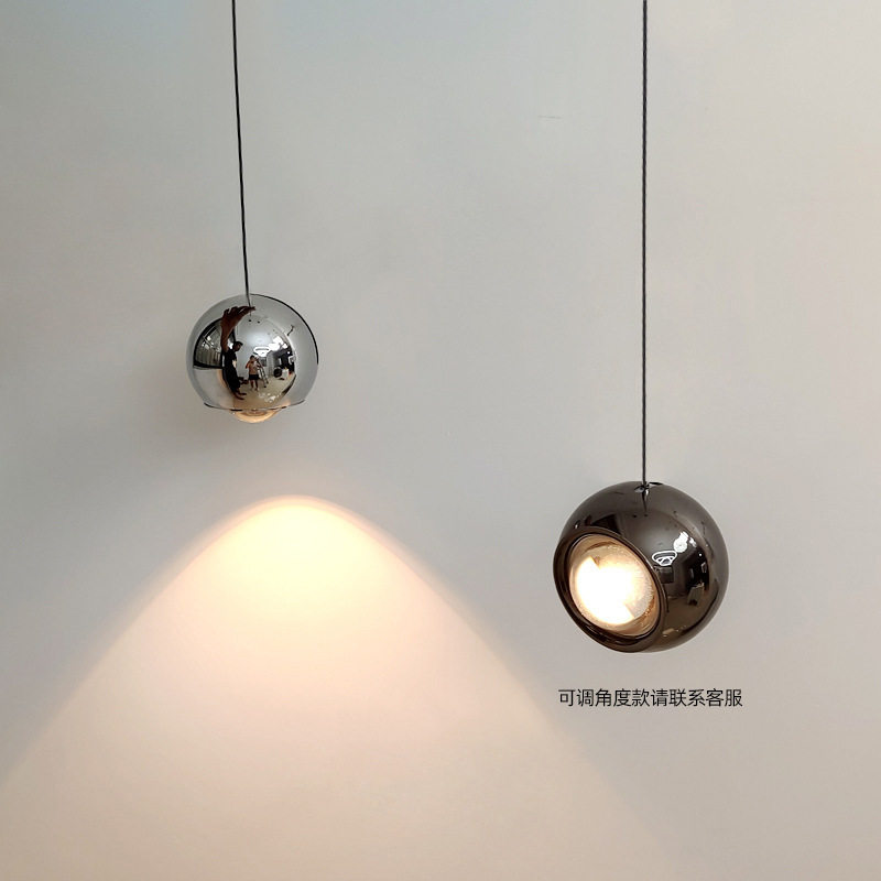 卧室床头吊灯现代简约餐厅灯设计感可调角度旋转长线可升降小吊灯
