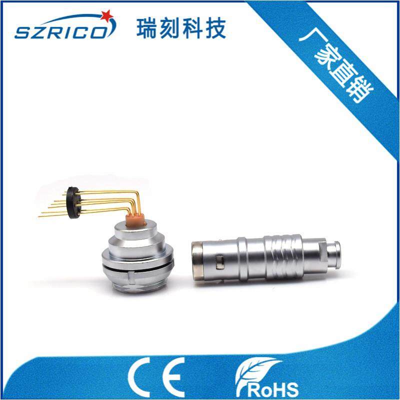 0K7PIN外固定长弯针母座定位标符公头质量监控分析仪插件电连接器