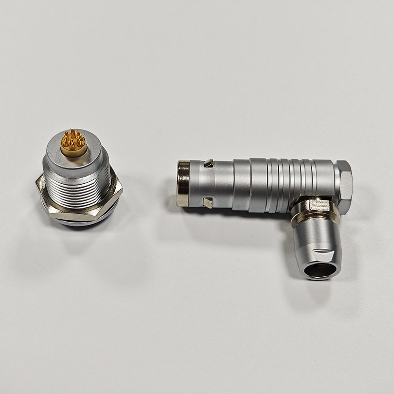 兼容lemo雷莫K系列圆形防水IP68航插连接器3K8芯+1气路圆形连接器