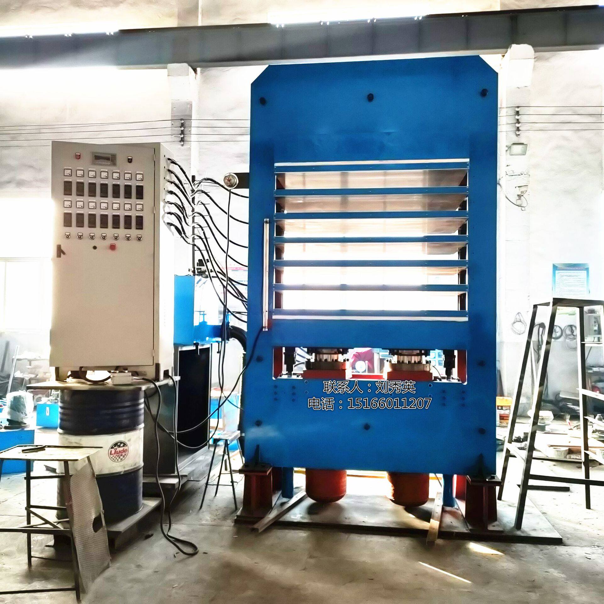 智能动力电池发热膜橡胶油压成型机100T电子材料热压成型机