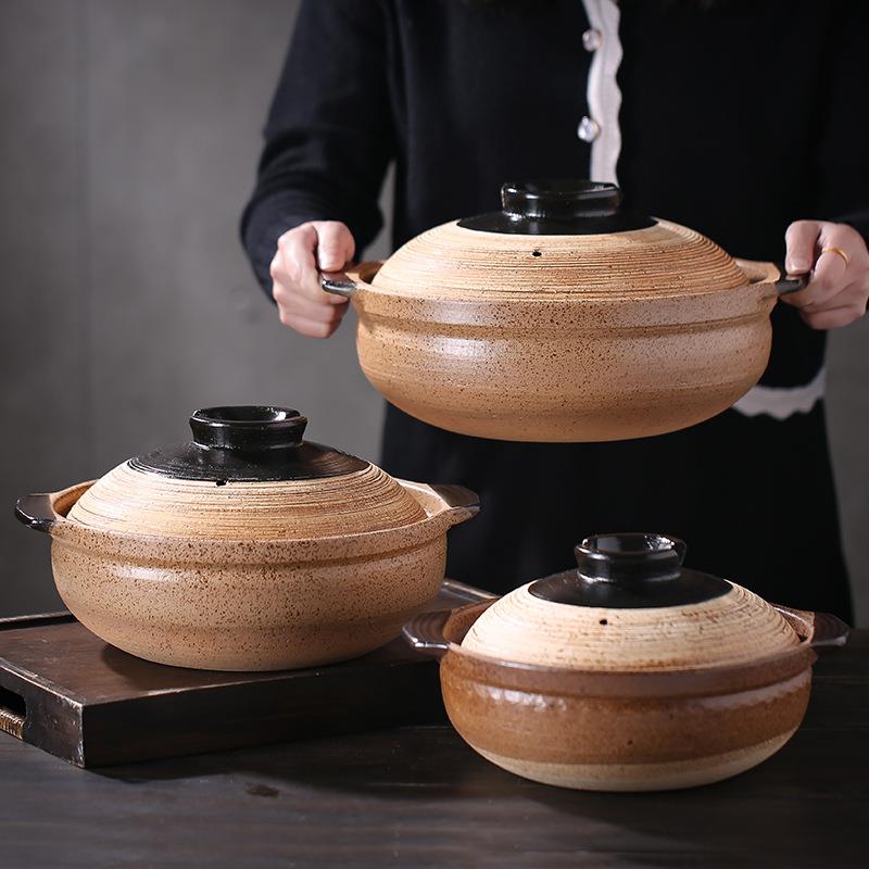 日式陶土商用耐高温陶瓷汤煲仔饭火锅煮茶沙锅灶火石锅砂锅