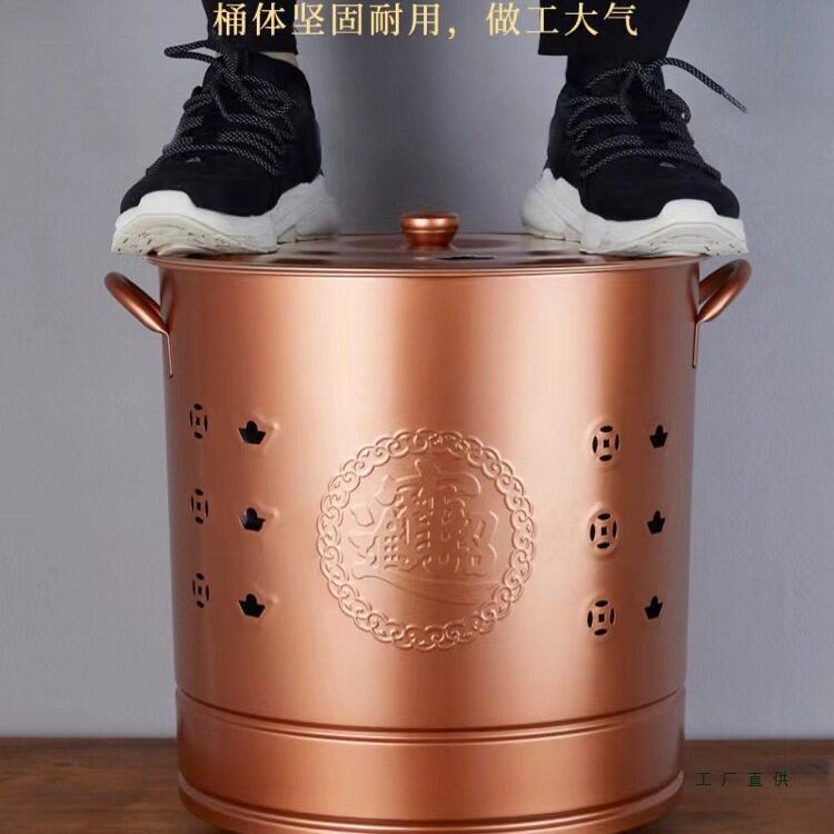 厂家直销不锈钢烧纸桶家用烧金桶特大号烧元宝炉聚宝盆焚烧桶加厚