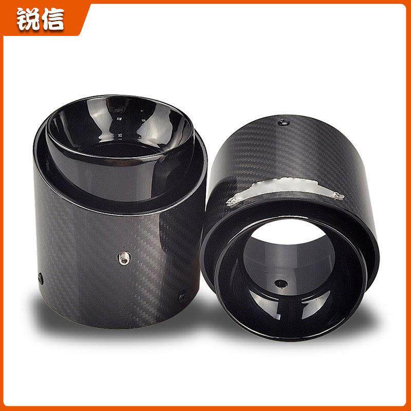 迷你尾喉黑色款不锈钢碳纤维改装适用宝马mini汽车排气管