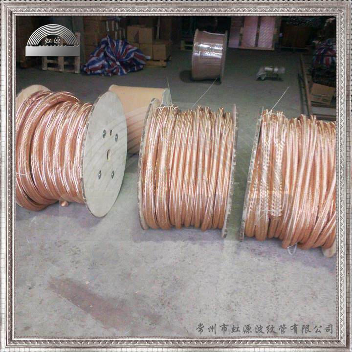 锡磷青铜波纹管紫铜波纹管全铜波纹软管铜丝网套DN10-DN50