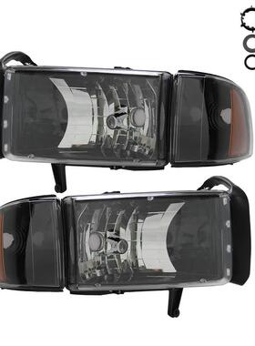 适用于道奇公羊94-01前大灯dodgeram黑底前照灯