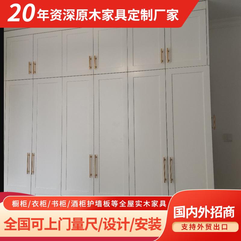 广州市现代简约家用经济型衣柜白色来图整体双开门烤漆组合衣橱