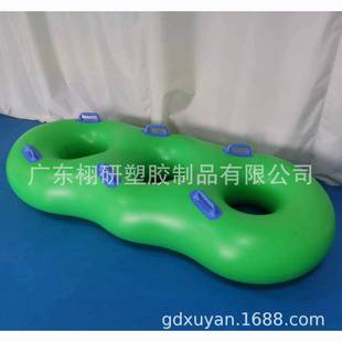 工厂水上乐园专用PVC充气皮筏加厚耐磨三人皮筏子滑水圈滑具