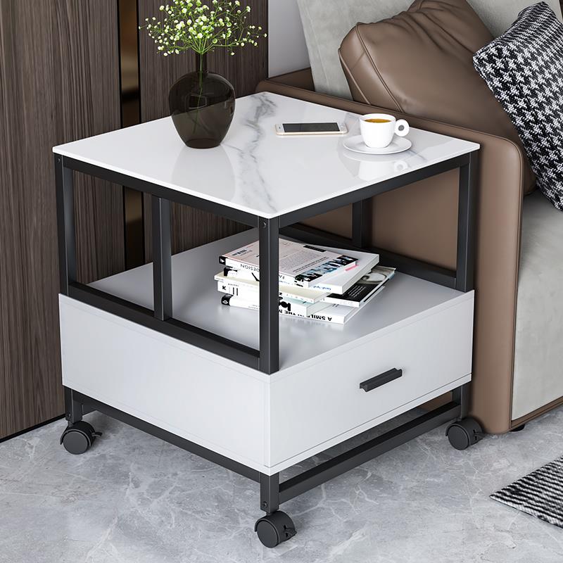 W轻奢岩板边几沙发边6客柜侧边柜简约厅小茶几角几方9几小方桌床