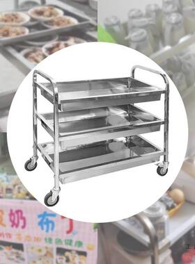 饭04不锈钢加厚餐厅收碗车餐收车商用BUW店传菜餐车移3动酒店小推