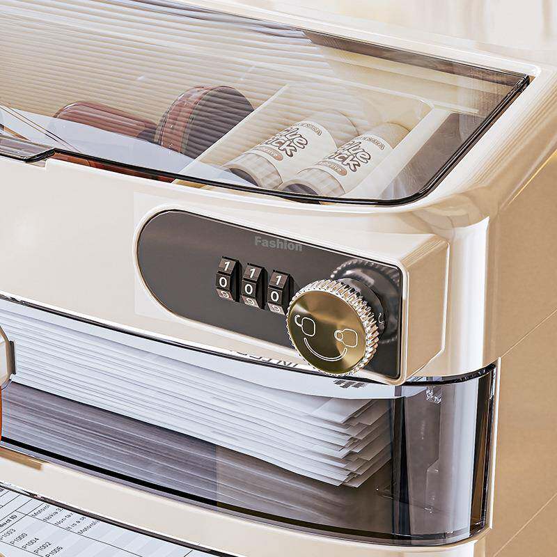 抽屉式密码桌面收纳盒办公室储宿EOG舍物盒子多小功能文具杂物