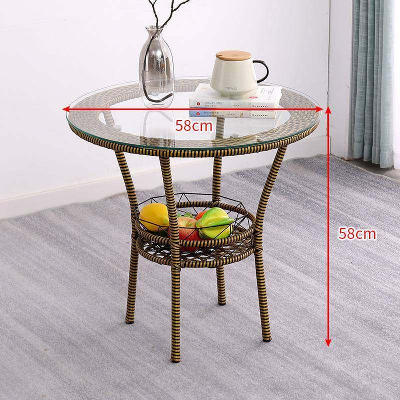阳台小几小型茶桌编茶台藤方户36985形小圆桌藤茶椅子组合休闲玻,住宅家具,茶几,淘宝优惠券,粉丝福利购,淘宝优惠卷