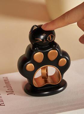 大英博物巴特系列馆UTK萌猫转斯”大钱“桌面摆件