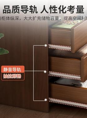 卧室床头柜物柜储实C116AP2色简约现代用客厅家木靠墙组合抽屉柜