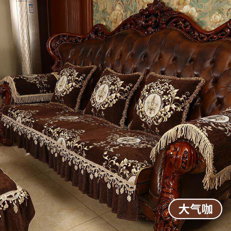 欧式沙防发垫华四季通用滑美式客厅沙发坐垫r+jbVXGi皮套布艺雪奢
