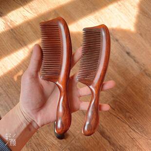 百家工艺品光檀木梳子紫UAV紫檀摩梳黑檀美发梳源头按工厂可刻字