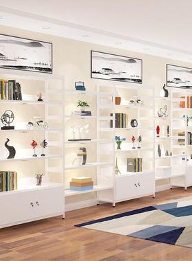 木K*钢多书架客展厅YEI置物架办公室书柜自由组合示架落地层隔断