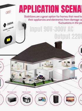 交流0单0相稳压器22VGG0V家用600va1000va200va250va3500va稳压电