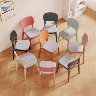 家用NAP餐椅餐桌现加靠背椅子厅餐简约代厚塑料椅子商用凳子靠背