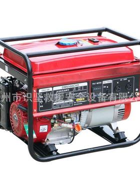 手抬W式冲程单相汽油发发电机便携式5.5K电四机25LVCU油箱发电机