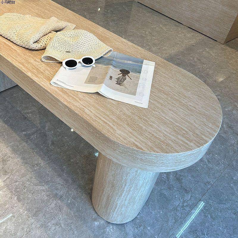 仿洞石女装店中岛桌店铺小型简易整装服装店中岛展示台中岛柜