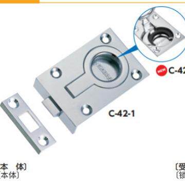 TAKIGENC-42t拉环弹簧锁,拉起拉环后，锁舌滑动即可开门。