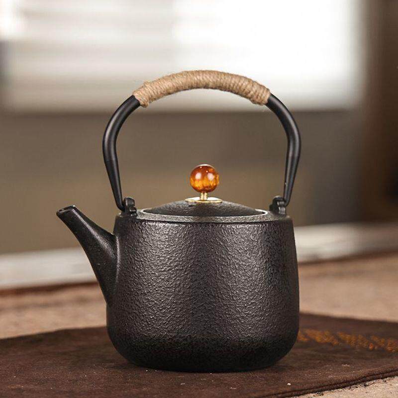 铸铁茶壶家用煮茶壶炭火围炉煮茶日式手工无涂层泡茶壶户外烧水壶