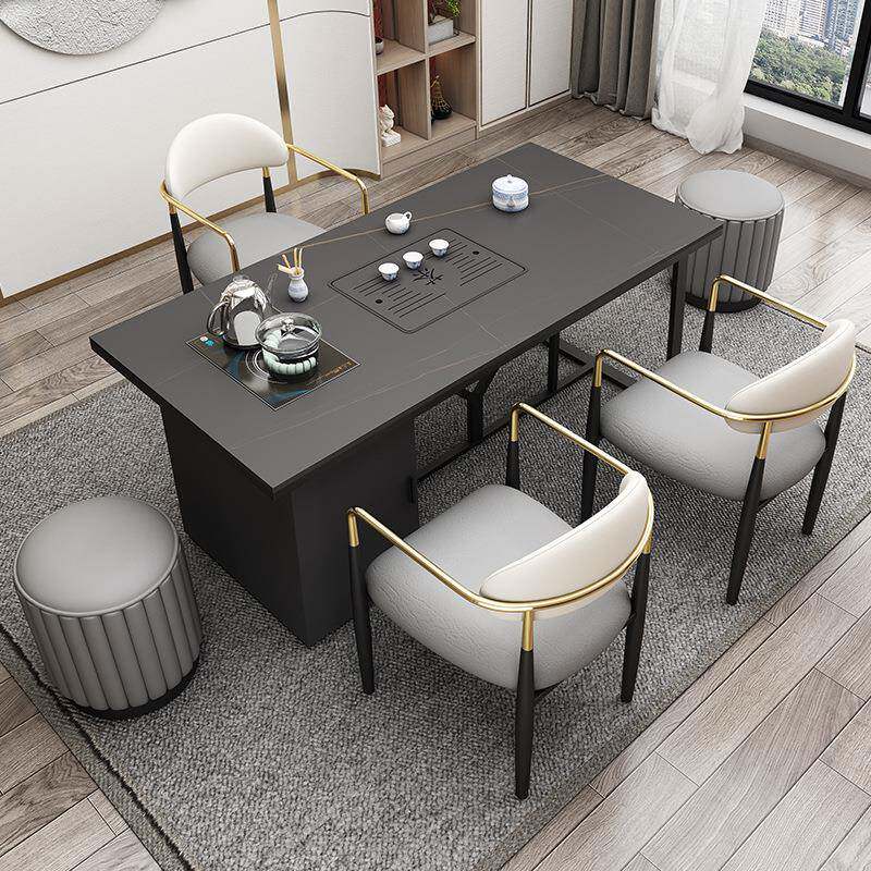 茶台自动烧水一体现代办公室接待泡茶桌简约家用客厅岩板茶桌全套