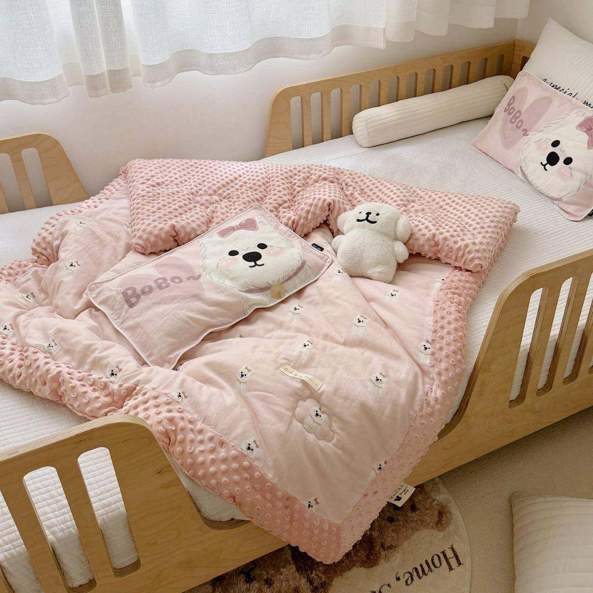 卡通全棉儿童双层纱春秋被加厚豆豆绒保暖宝宝冬被幼儿园午睡被子,纺织面料/辅料/配套,纺织机械配件,淘宝优惠券,粉丝福利购,淘宝优惠卷