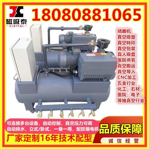 注塑模具抽真空负压系统机组XD100旋片式真空泵站移动真空注塑机