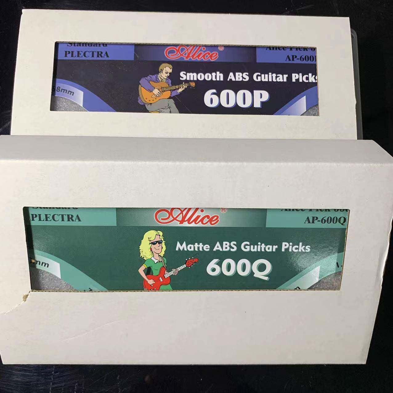 Alice/爱丽丝AP-600P/Q盒装吉他拨片600片/盒装磨砂亮光吉他拨片
