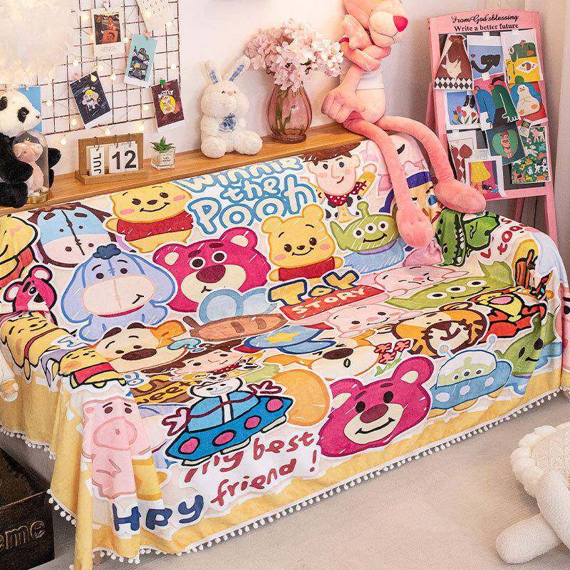 玩具总动员TOY盖毯可爱草莓熊加厚保暖沙发巾秋冬毛绒双人垫防尘,纺织面料/辅料/配套,纺织机械配件,淘宝优惠券,粉丝福利购,淘宝优惠卷