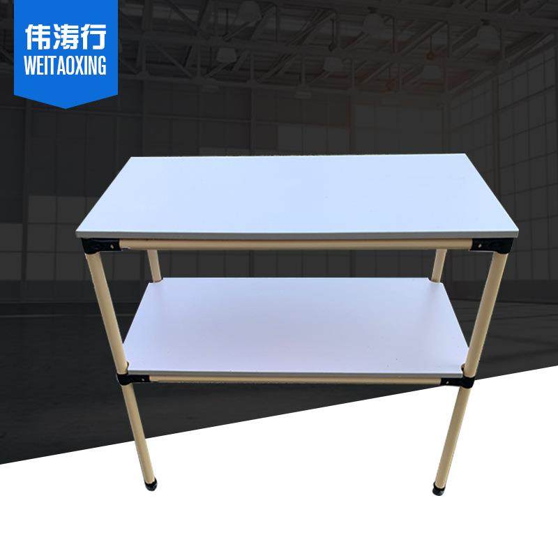 精益管物料台线棒防静电工作台老化测试架车间物料周转车流水台