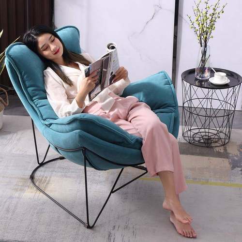 轻奢简约懒人沙发蜗牛椅客厅卧室单人沙发椅休闲摇椅阳台创意躺椅