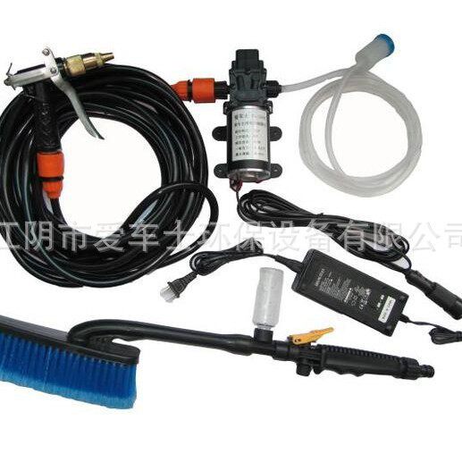 洗士泰洗车器清洗机高压水泵12V100W家用车载水枪带毛刷套装便携