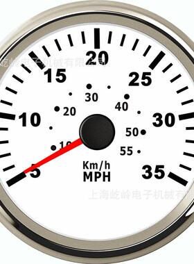 85mm指针气压式速度表35MPH55MPH65MPH船只改装通用仪表