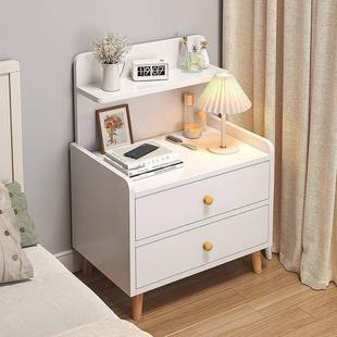E0级床头柜家用卧室小柜子出租房专用储物柜简易收纳床头置物架子