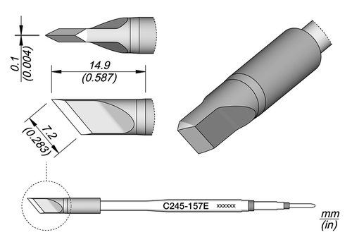 西班牙JBCC245-157E延长寿命刀型烙铁头-C245-157E