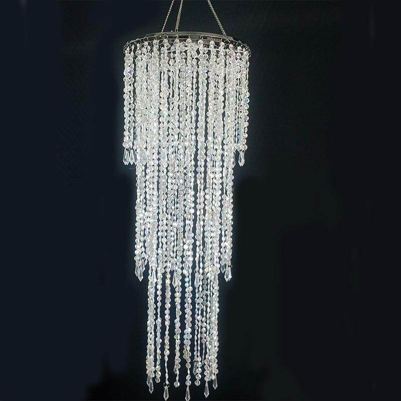 长款枝形亚克力蜡烛串珠吊灯婚礼派对场景复古浪漫氛围铁艺灯具,机械设备,其他机械设备,淘宝优惠券,粉丝福利购,淘宝优惠卷