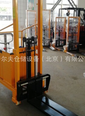 普尔夫半电动无支腿配重式平衡重堆高车液压叉车堆高机堆垛车