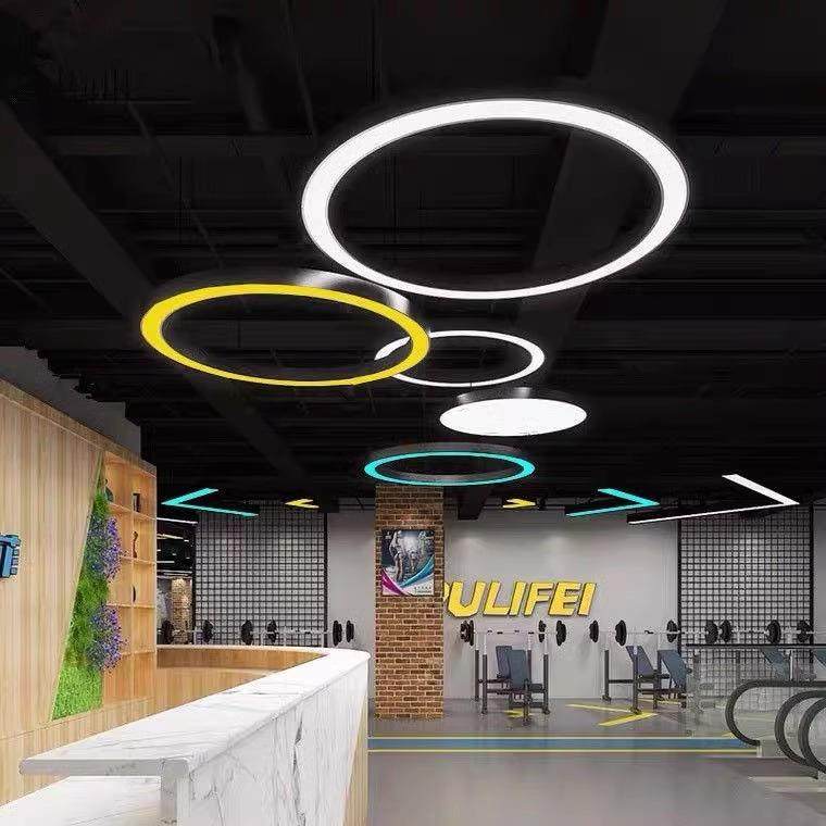 吊灯led灯办公室健身房店铺大厅展厅环形灯具商用空心环形灯具,纺织面料/辅料/配套,纺织机械配件,淘宝优惠券,粉丝福利购,淘宝优惠卷