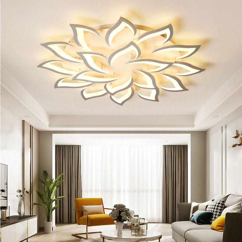 led吸顶灯新款客厅灯简约现代家用后现代亚克力花瓣房间卧室灯具