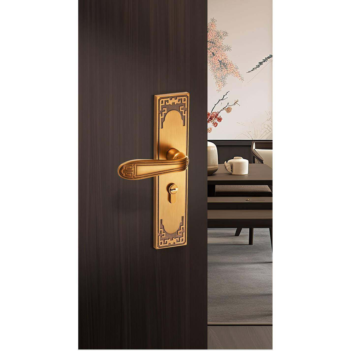 简欧大气室内门锁适合各种颜色门简约装饰门把手门锁新中式静音锁,收纳整理,烫衣板及配件,淘宝优惠券,粉丝福利购,淘宝优惠卷