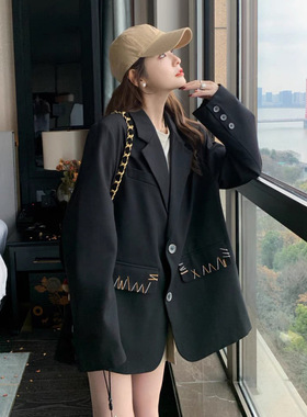 2026春季新款高级感大码女装胖mm宽松西服女外套【6002】现货安排