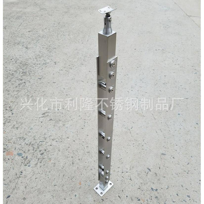 不锈钢楼梯立柱穿拉丝立柱家用不锈钢楼梯扶手可定