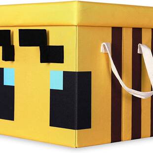 我的世界玩具蜜蜂宝箱草坪TNT储物箱可坐可收纳大容量收纳凳箱子