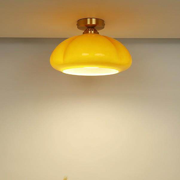 北欧南瓜玻璃法式餐厅吸顶灯奶油风卧室走廊过道入户阳台氛围灯具,机械设备,其他机械设备,淘宝优惠券,粉丝福利购,淘宝优惠卷