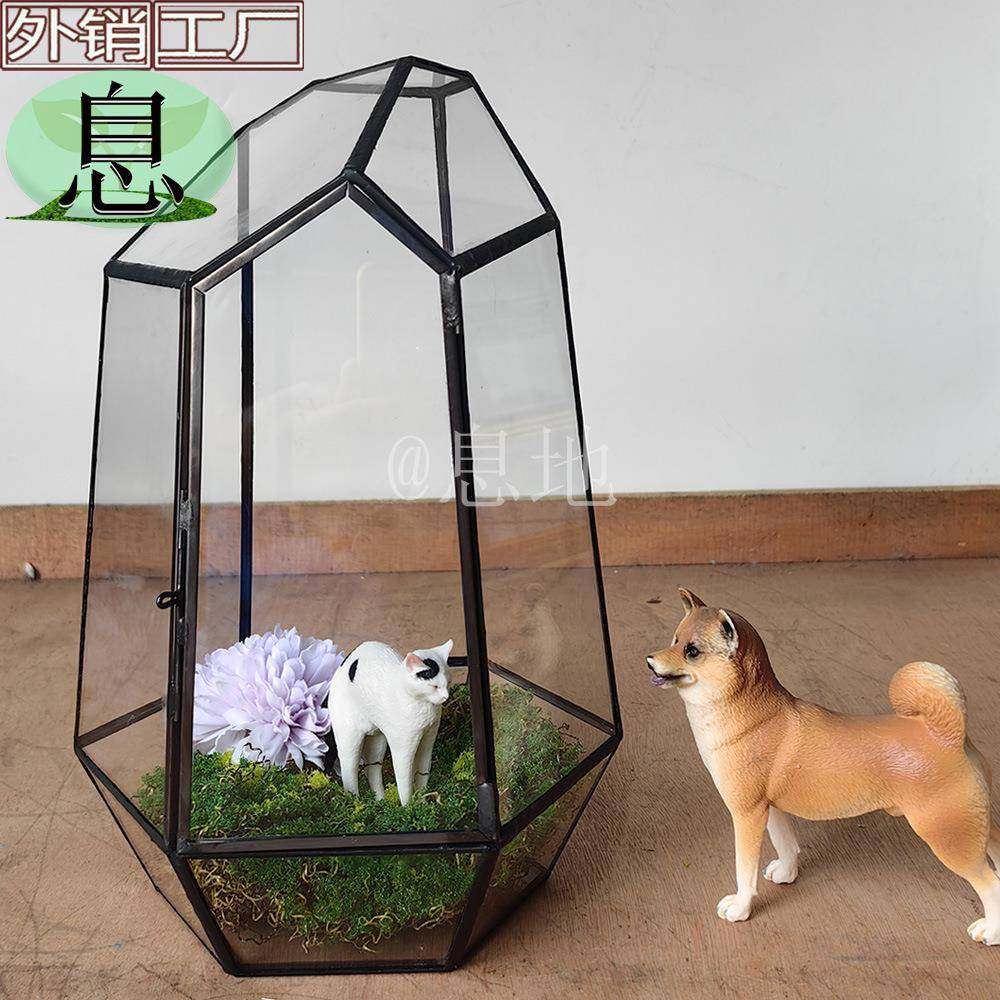 工厂直销带门中号六边35C锡焊拼接几何多面体玻璃雨林缸容器