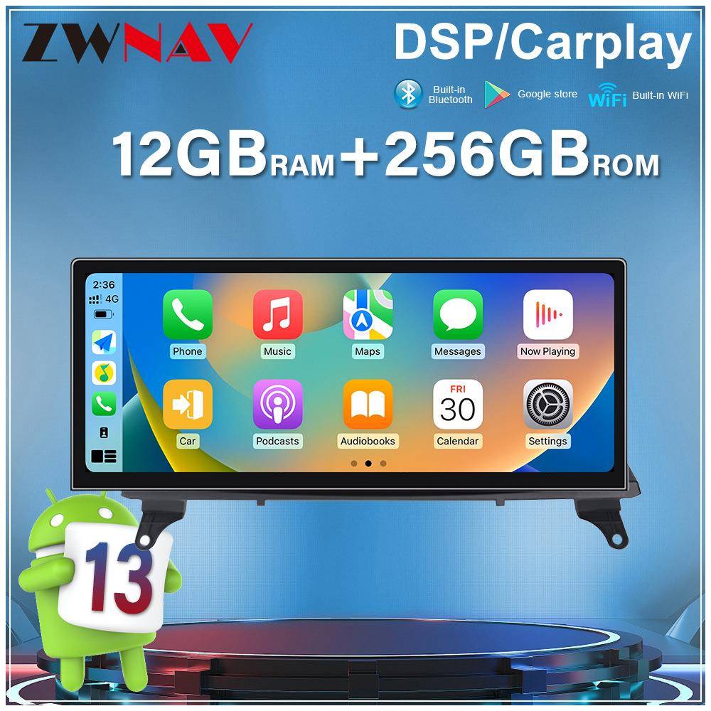 适用宝马X5E70X6E71安卓车载中控导航一体机12.3寸CarPlay