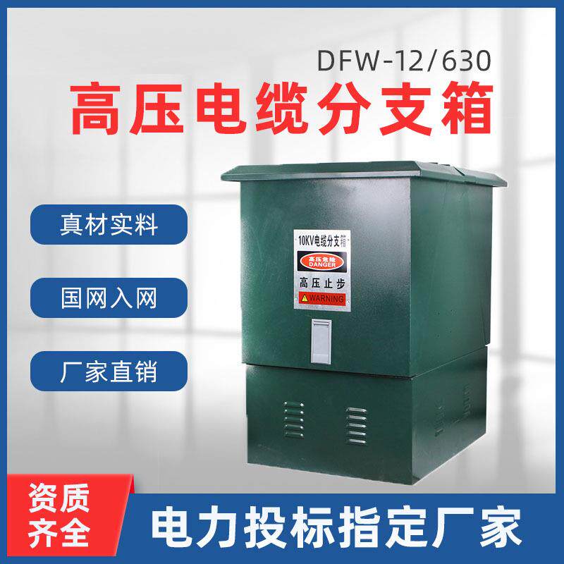 盐盘10kv电缆分支箱DFW-12/630一进一出欧式高压电缆分接箱